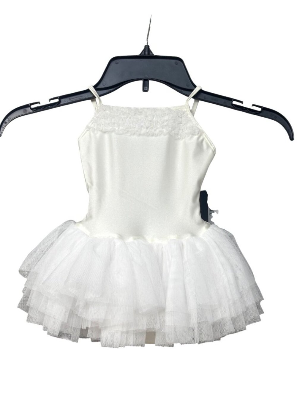 Bloch Girls "Desdemona" Ruffle Tulle Bodice Camisole Tutu Dress White T- Sz. 2-4